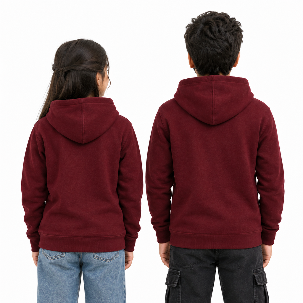 Burgundy Hoodie For Kids