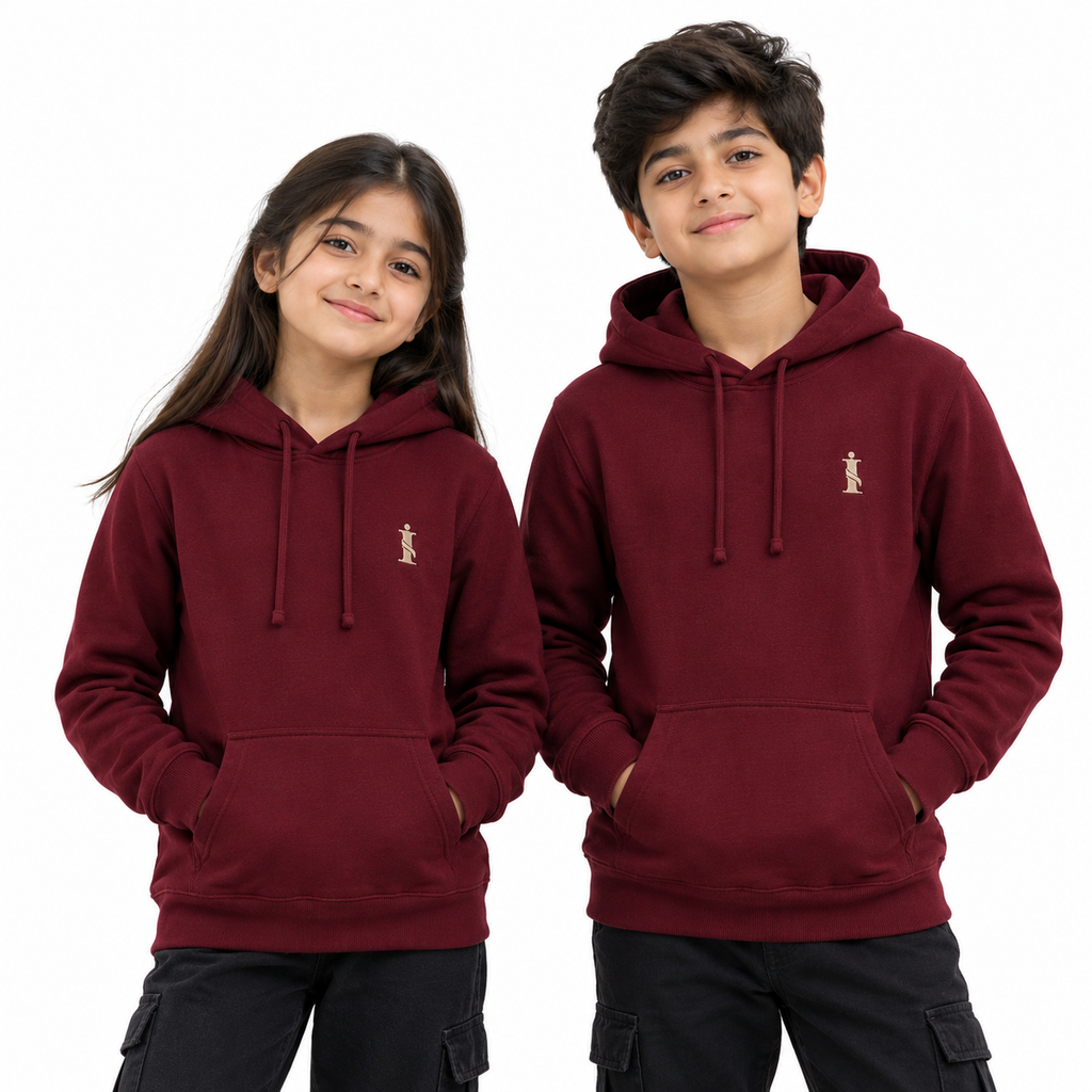 Burgundy Hoodie For Kids